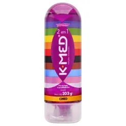 K-Med LGBTQIA+ 2 em 1 Gel Lubrificante Íntimo e Massagem 203g - Cimed