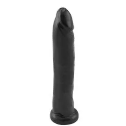 Pênis De Borracha Maciça 15,3 X 2,7Cm Preto Prazer E Cia Ref 07803-p