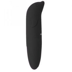 Vibrador Golfinho Toque Aveludado (Preto)
